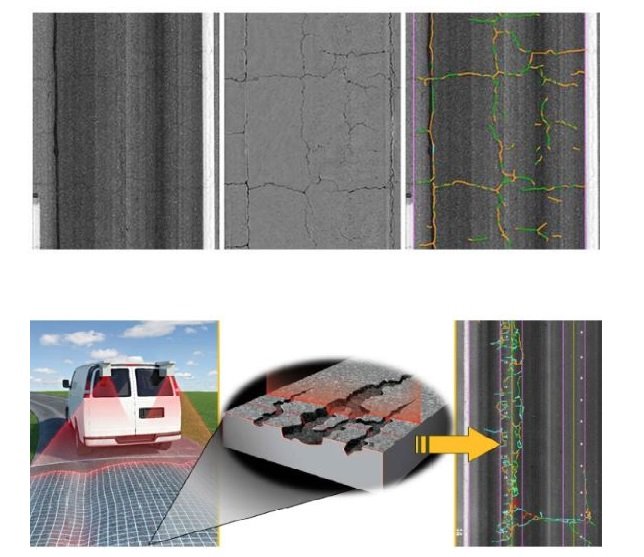 La scansione, effettuata senza bloccare la viabilità, ci appare così sulla piattaforma dopo l’elaborazione dei dati