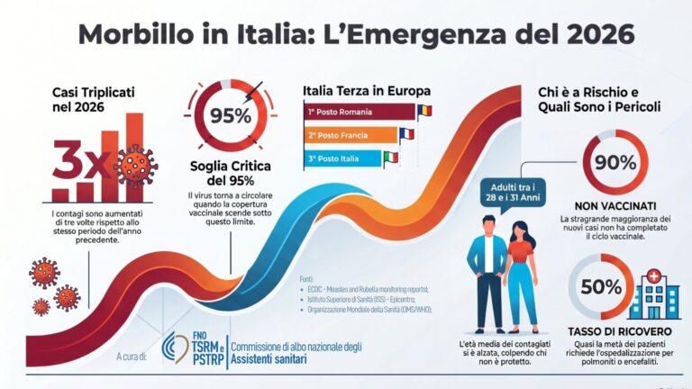 Morbillo in risalita in Italia: più contagi, meno copertura vaccinale